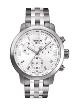 Load image into Gallery viewer, Tissot PRC 200 Chronograph White Dial Silver Steel Strap Watch For Men - T055.417.11.017.00