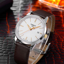 Load image into Gallery viewer, Tissot T Classic Dream White Dial Brown Leather Strap Watch for Men - T033.410.26.011.01