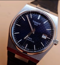 Load image into Gallery viewer, Tissot PRX Powermatic 80 Blue Dial Blue Leather Strap Watch for Men - T137.407.16.041.00