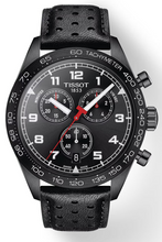 Load image into Gallery viewer, Tissot T Sport PRS 516 Chronograph Black Dial Black Leather Strap Watch for Men - T131.617.36.052.00