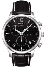 Load image into Gallery viewer, Tissot T Classic Tradition Chronograph Black Dial Black Leather Strap Watch For Men - T063.617.16.057.00