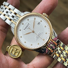 Load image into Gallery viewer, Tissot Le Locle Powermatic 80 Diamonds Silver Dial Two Tone Steel Strap Watch For Men - T006.407.22.036.01