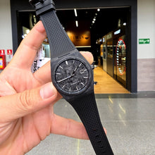 Load image into Gallery viewer, Tissot PRX Powermatic 80 Carbon Black Dial Black Rubber Strap Watch for Men - T137.907.97.201.00