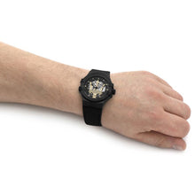 Load image into Gallery viewer, Maserati Potenza Automatic Black Dial Black Leather Strap Watch For Men - R8821108036