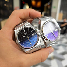 Load image into Gallery viewer, Tissot Powermatic 80 Automatic Gradient Blue Dial Silver Steel Strap Watch for Men - T137.407.11.051.01