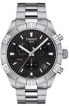 Load image into Gallery viewer, Tissot T Classic PR 100 Sport Chronograph Black Dial Silver Steel Strap Watch for Men - T101.617.11.051.00