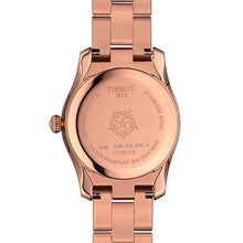 Load image into Gallery viewer, Tissot T Wave Mother of Pearl Dial Rose Gold Steel Strap Watch For Women - T112.210.33.113.00