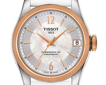 Load image into Gallery viewer, Tissot T-Classic Powermatic 80 Mother of Pearl Silver Dial White Leather Strap Watch For Women - T108.208.26.117.00