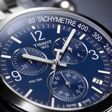 Load image into Gallery viewer, Tissot PRC 200 Chronograph Quartz Blue Dial Silver Steel Strap Watch For Men - T114.417.11.047.00