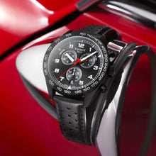 Load image into Gallery viewer, Tissot T Sport PRS 516 Chronograph Black Dial Black Leather Strap Watch for Men - T131.617.36.052.00