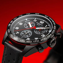 Load image into Gallery viewer, Tissot T Sport PRS 516 Chronograph Black Dial Black Leather Strap Watch for Men - T131.617.36.052.00