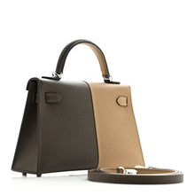 Load image into Gallery viewer, Epsom Casaque Mini Kelly Sellier 20 Vert Loden Dune Dark Bronze