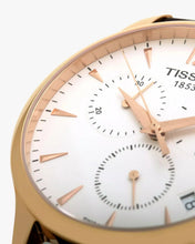 Load image into Gallery viewer, Tissot T Classic Tradition Chronograph White Dial Brown Leather Strap Watch For Men - T063.617.36.037.00