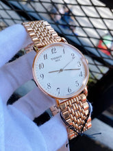 Load image into Gallery viewer, Tissot T Classic Everytime White Dial Rose Gold Mesh Bracelet Watch for Men - T109.610.33.032.00