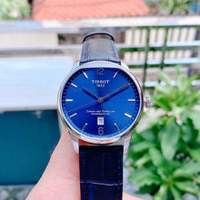 Load image into Gallery viewer, Tissot Chemin Des Tourelles Powermatic 80 Blue Dial Blue Leather Strap Watch for Men - T099.407.16.047.00