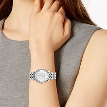 Load image into Gallery viewer, Tissot Carson Premium Automatic Lady Diamonds Silver Dial Silver Steel Strap Watch for Women - T122.207.11.036.00