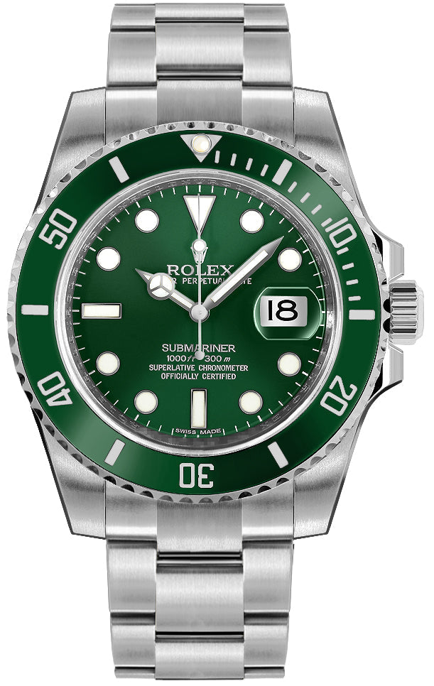 Rolex Submariner Date Hulk Green Dial & Bezel Men's Watch 116610LV-0002
