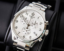 Load image into Gallery viewer, Tissot Chrono XL Classic Silver Dial Silver Steel Strap Watch For Men - T116.617.11.037.00