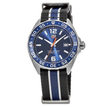 Load image into Gallery viewer, Tag Heuer Formula 1 Quartz Blue Dial Two Tone NATO Strap Watch for Men - WAZ1010.FC8197