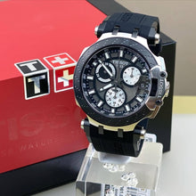 Load image into Gallery viewer, Tissot T Race Chronograph Anthracite Black Dial Black Silicone Strap Watch For Men - T115.417.27.061.00
