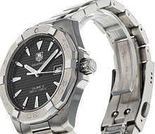 Load image into Gallery viewer, Tag Heuer Aquaracer Automatic Black Dial Silver Steel Strap Watch for Men - WAY2110.BA0928