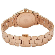 Load image into Gallery viewer, Tissot T Wave Mother of Pearl Dial Rose Gold Steel Strap Watch For Women - T112.210.33.113.00