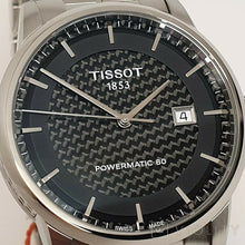 Load image into Gallery viewer, Tissot Luxury Powermatic 80 Black Dial Silver Steel Strap Watch for Men - T086.407.11.201.02