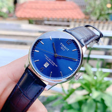 Load image into Gallery viewer, Tissot Chemin Des Tourelles Powermatic 80 Blue Dial Blue Leather Strap Watch for Men - T099.407.16.047.00