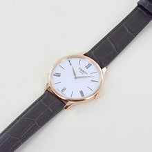 Load image into Gallery viewer, Tissot Tradition 5.5 White Dial Brown Leather Strap Watch for Men - T063.409.36.018.00