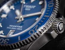 Load image into Gallery viewer, Tissot Seastar 1000 Lady Blue Dial Silver Steel Strap Watch For Women - T120.210.11.041.00