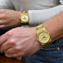 Load image into Gallery viewer, Tissot PRX Champagne Yellow Gold Dial Gold Steel Strap Watch for Men - T137.410.33.021.00