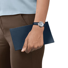 Load image into Gallery viewer, Tissot Bellissima Automatic Silver Dial Blue Leather Strap Watch For Women - T126.207.16.013.00