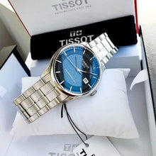 Load image into Gallery viewer, Tissot Luxury Powermatic 80 Black Dial Silver Steel Strap Watch for Men - T086.407.11.201.02