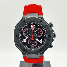 Load image into Gallery viewer, Tissot T Race Chronograph Black Dial Red Rubber Strap Watch For Men - T141.417.37.057.01
