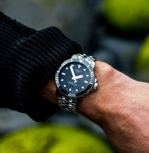 Load image into Gallery viewer, Tissot Seastar 1000 Powermatic 80 Black Dial Silver Steel Strap Watch For Men - T120.407.11.051.00