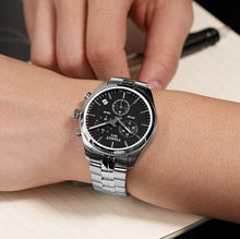 Load image into Gallery viewer, Tissot T Classic PR 100 Chronograph Black Dial Silver Steel Strap Watch for Men - T101.417.11.051.00