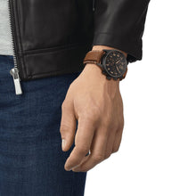 Load image into Gallery viewer, Tissot Chrono XL Quartz Black Dial Brown Leather Strap Watch For Men - T116.617.36.052.03