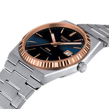 Load image into Gallery viewer, Tissot PRX Powermatic 80 Automatic 18K Gold Blue Dial Silver Steel Strap Watch for Men - T931.407.41.041.00