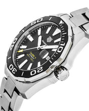 Load image into Gallery viewer, Tag Heuer Aquaracer Black Dial Silver Steel Strap Strap Watch for Men - WAY201A.BA0927