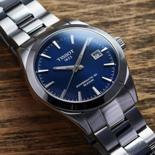 Load image into Gallery viewer, Tissot Gentlemen Powermatic 80 Silicium Blue Dial Silver Steel Strap Watch For Men - T127.407.11.041.00