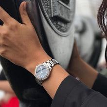 Load image into Gallery viewer, Bulova Marine Star Blue Dial Silver Steel Strap Watch for Women - 96R215