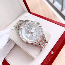 Load image into Gallery viewer, Bulova Octova Crystal Silver Dial Two Tone Steel Strap Watch for Men - 98C133
