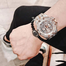 Load image into Gallery viewer, Bulova Octova Crystal Silver Dial Two Tone Steel Strap Watch for Men - 98C133