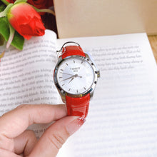 Load image into Gallery viewer, Tissot Couturier Lady Silver Dial Red Leather Strap Watch for Women - T035.210.16.031.01