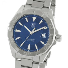 Load image into Gallery viewer, Tag Heuer Aquaracer Quartz Blue Dial Silver Steel Strap Watch for Men - WAY1112.BA0928