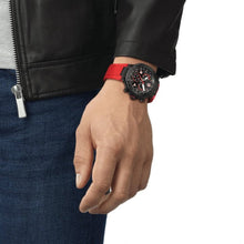Load image into Gallery viewer, Tissot T Race Chronograph Black Dial Red Rubber Strap Watch For Men - T141.417.37.057.01