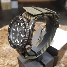 Load image into Gallery viewer, Seiko 5 Sport Automatic Black Dial Green Nylon Strap Watch For Men - SRPD65K4