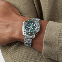 Load image into Gallery viewer, Seiko Prospex GMT Divers Automatic Marine Green Dial Silver Steel Strap Watch For Men - SPB381J1