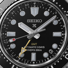 Load image into Gallery viewer, Seiko Prosprex Dark Depths GMT Automatic Black Dial Silver Steel Strap Watch For Men - SPB383J1