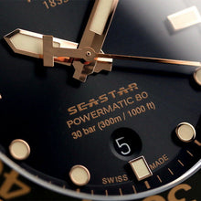 Load image into Gallery viewer, Tissot Seastar 1000 Powermatic 80 Black Dial Black Rubber Strap Watch for Men - T120.407.37.051.01